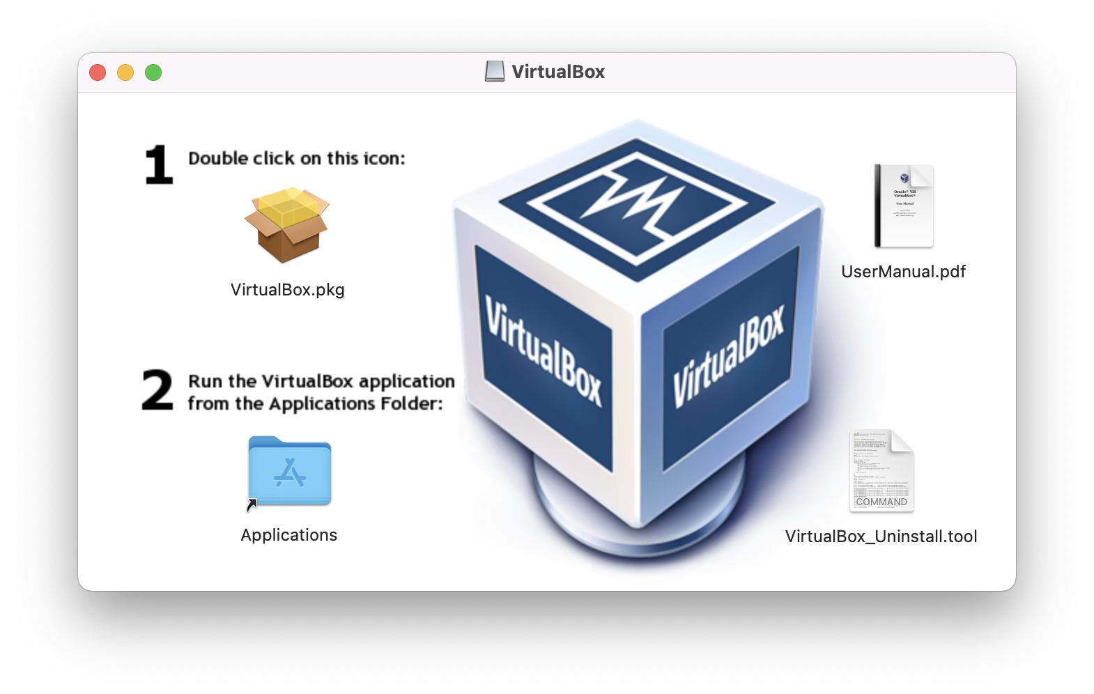 VirtualBox installation disk image