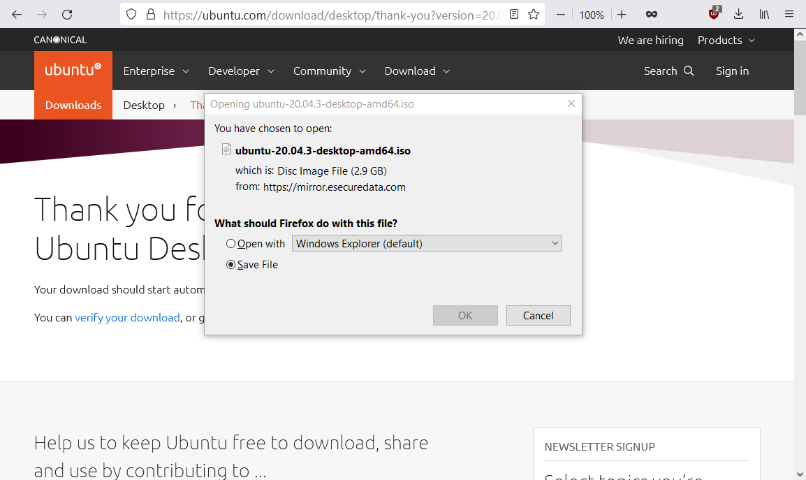 browser file download dialog