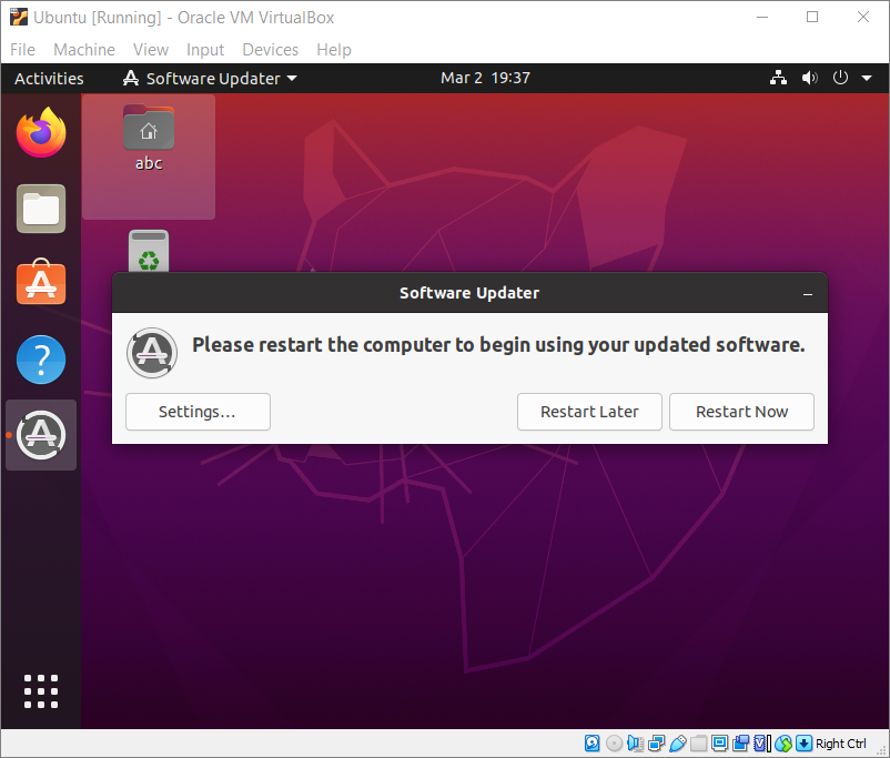 Ubuntu Software Updater Prompt